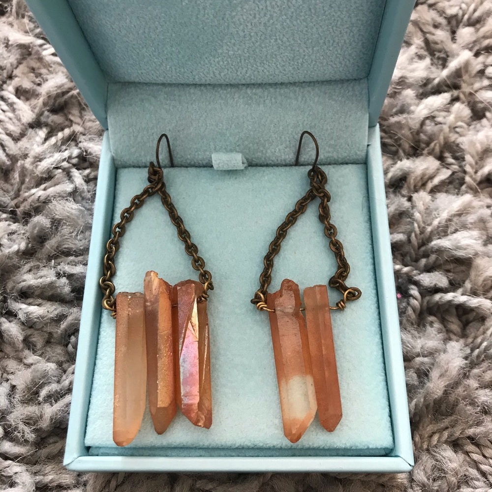 Gem dangle earrings